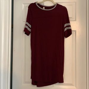 Burgundy dress